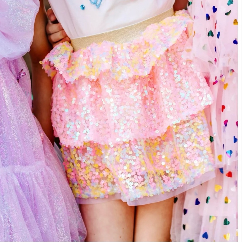 Pastel sequence skirt